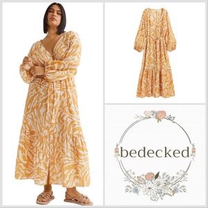 H&M animal print kaftan dress size medium